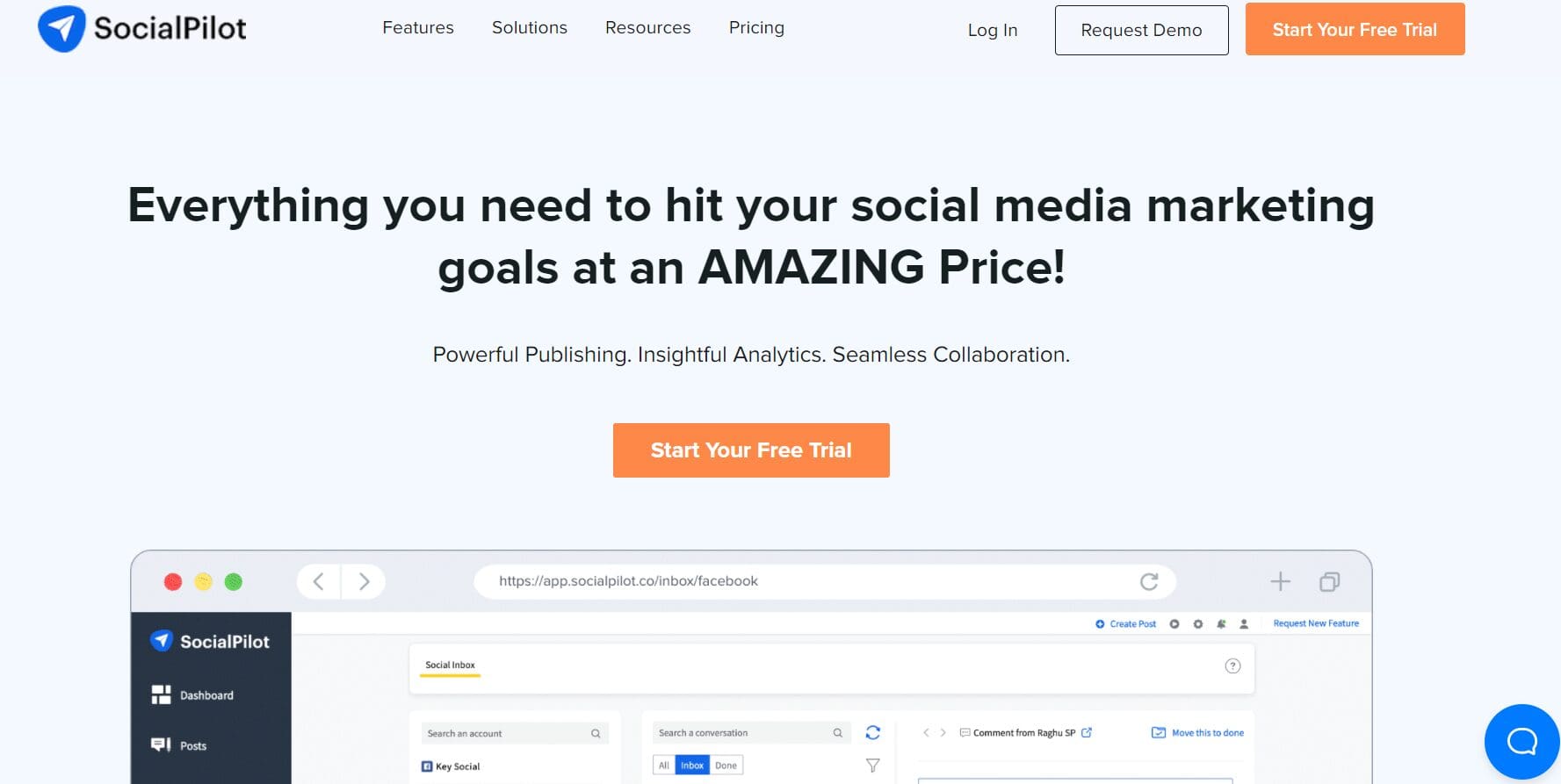 Social Pilot home page