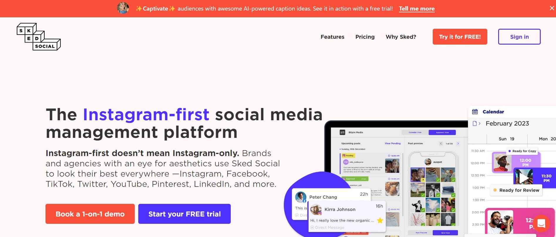 sked social home page