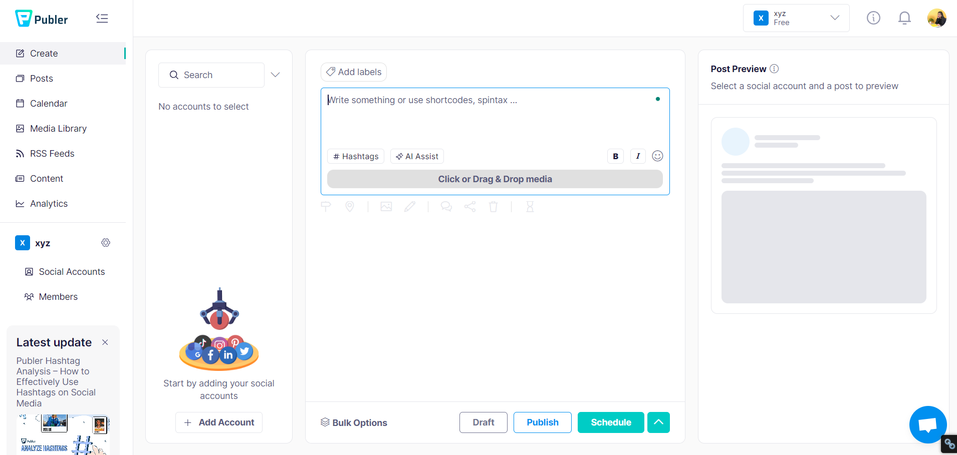 Publer Dashboard