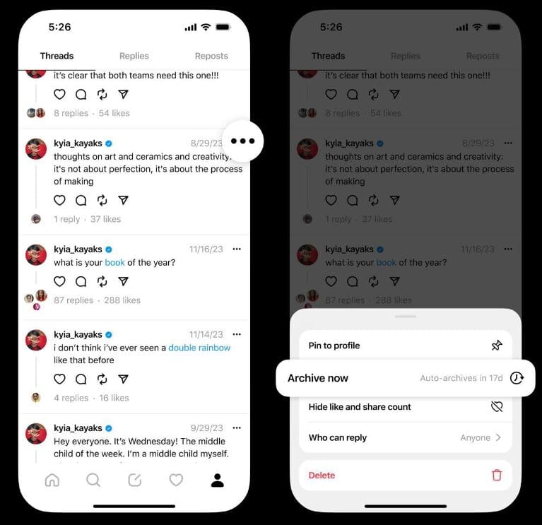 Threads Tests Auto Post Archiving Feature for Users 1