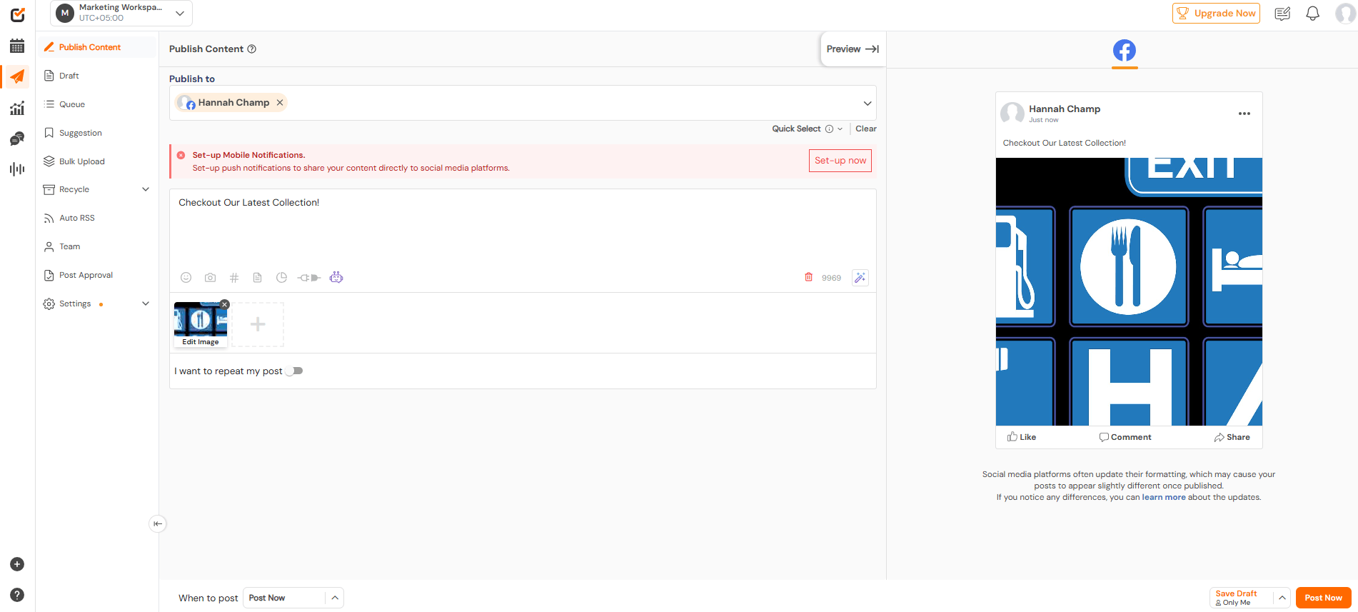 Social Champ’s Dashboard