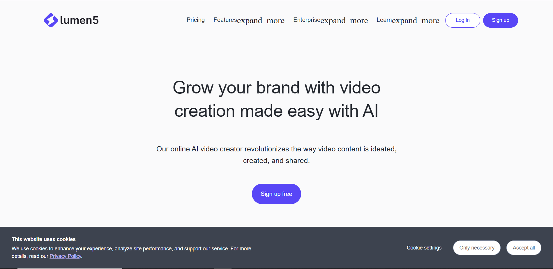 Lumen5 Video Creation Tool Interface