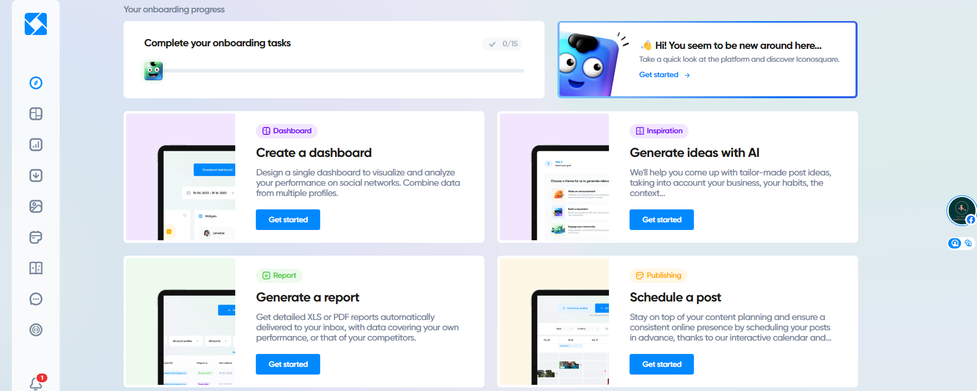 Iconoaquare's Dashboard