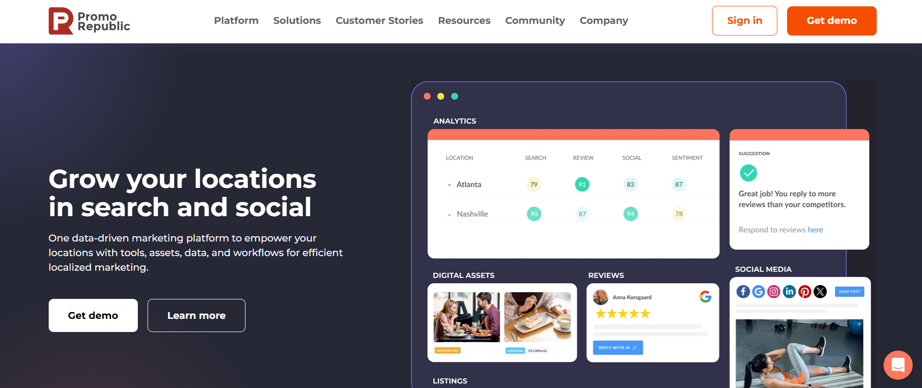 Promo Republic's Landing Page