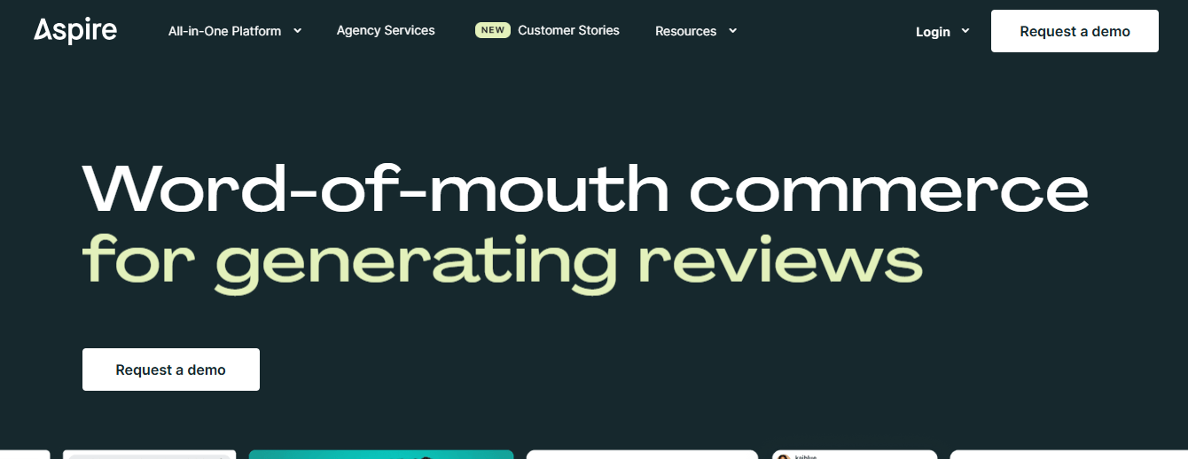 AspireQ's Landing Page