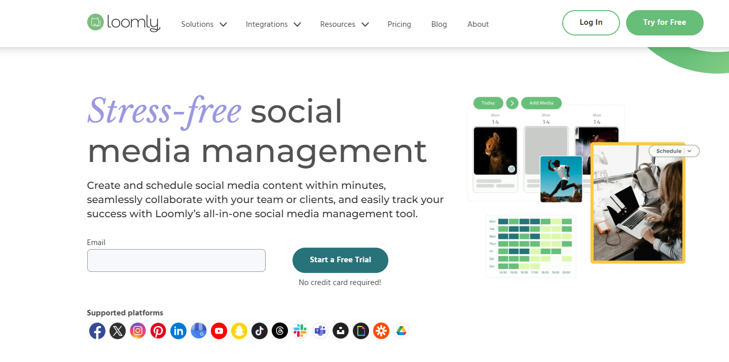 Loomly’s Webpage