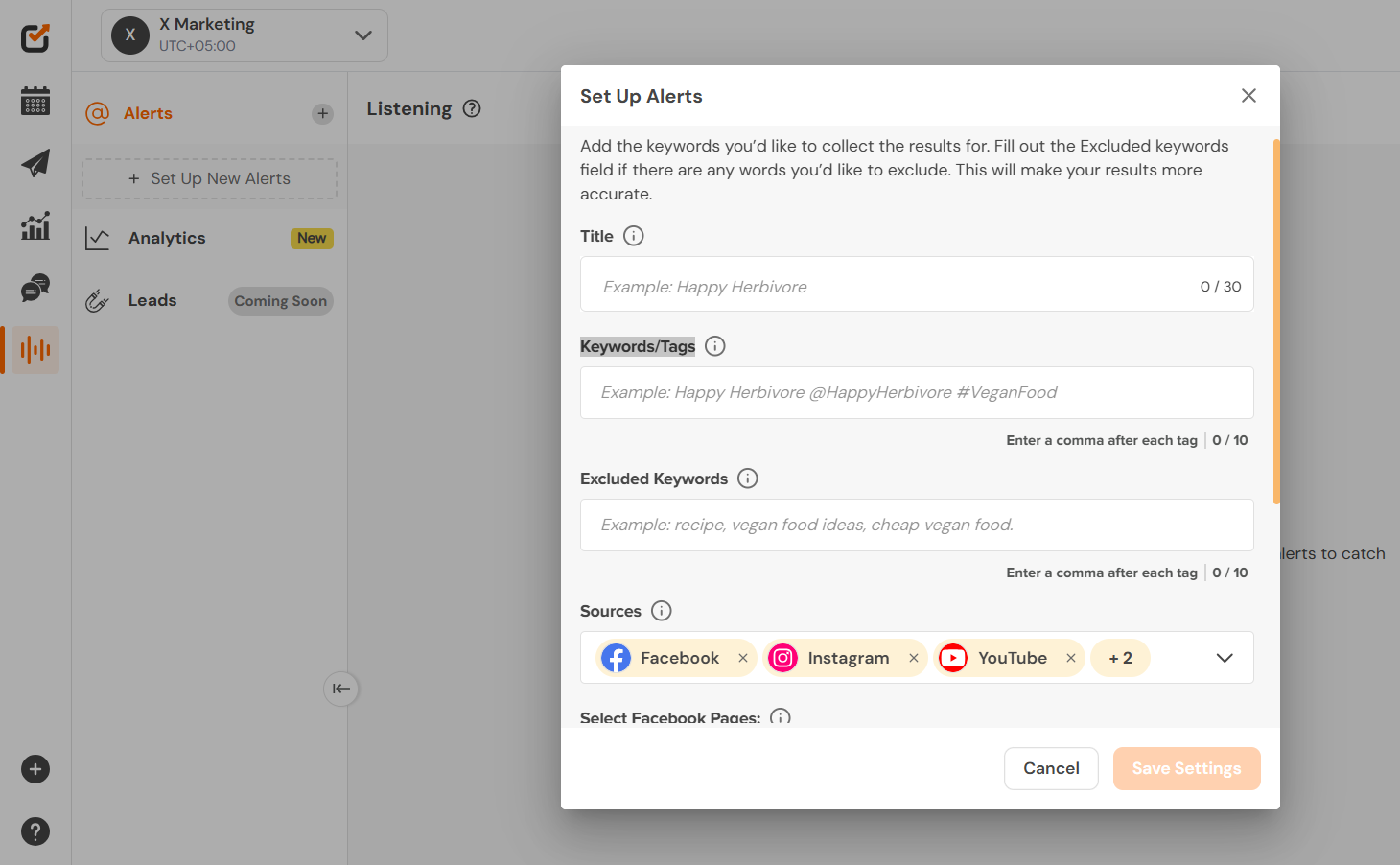 Social Champ’s Social Listening Tool
