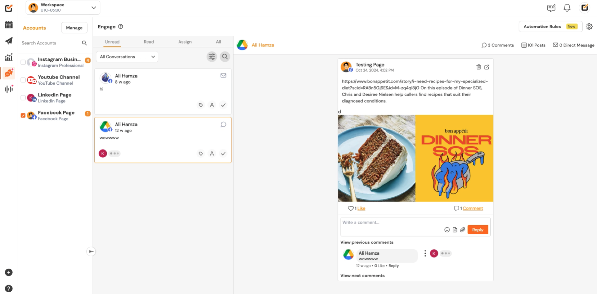 Typing Indicators in Comment