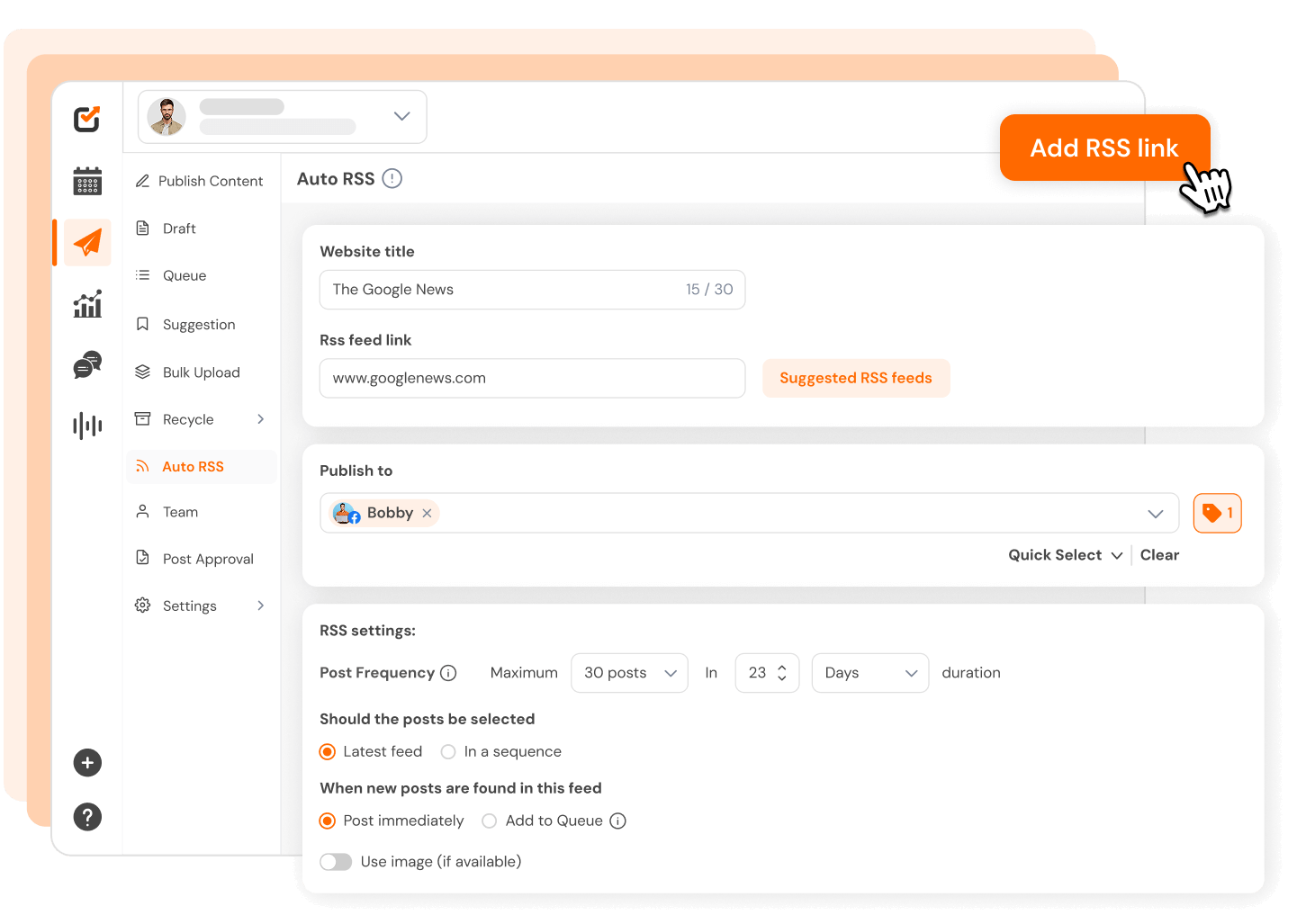 Auto RSS Feed Integration
