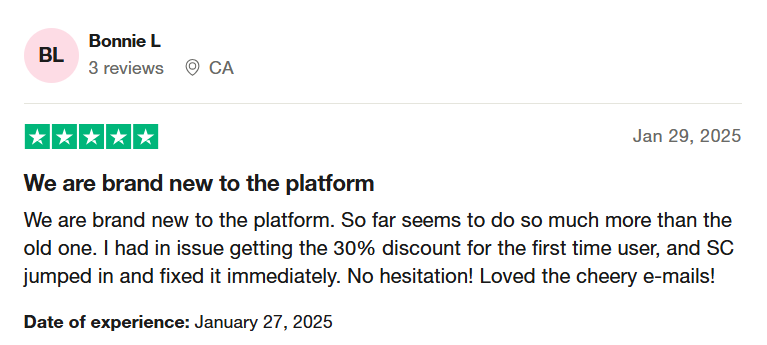A Positive Review of Social Champ on TrustPilot