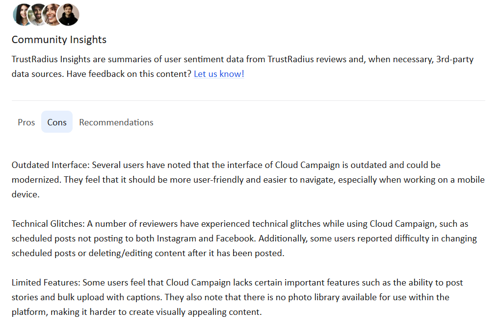 A Review About Cloud Campaign's Interface on TrustRadius