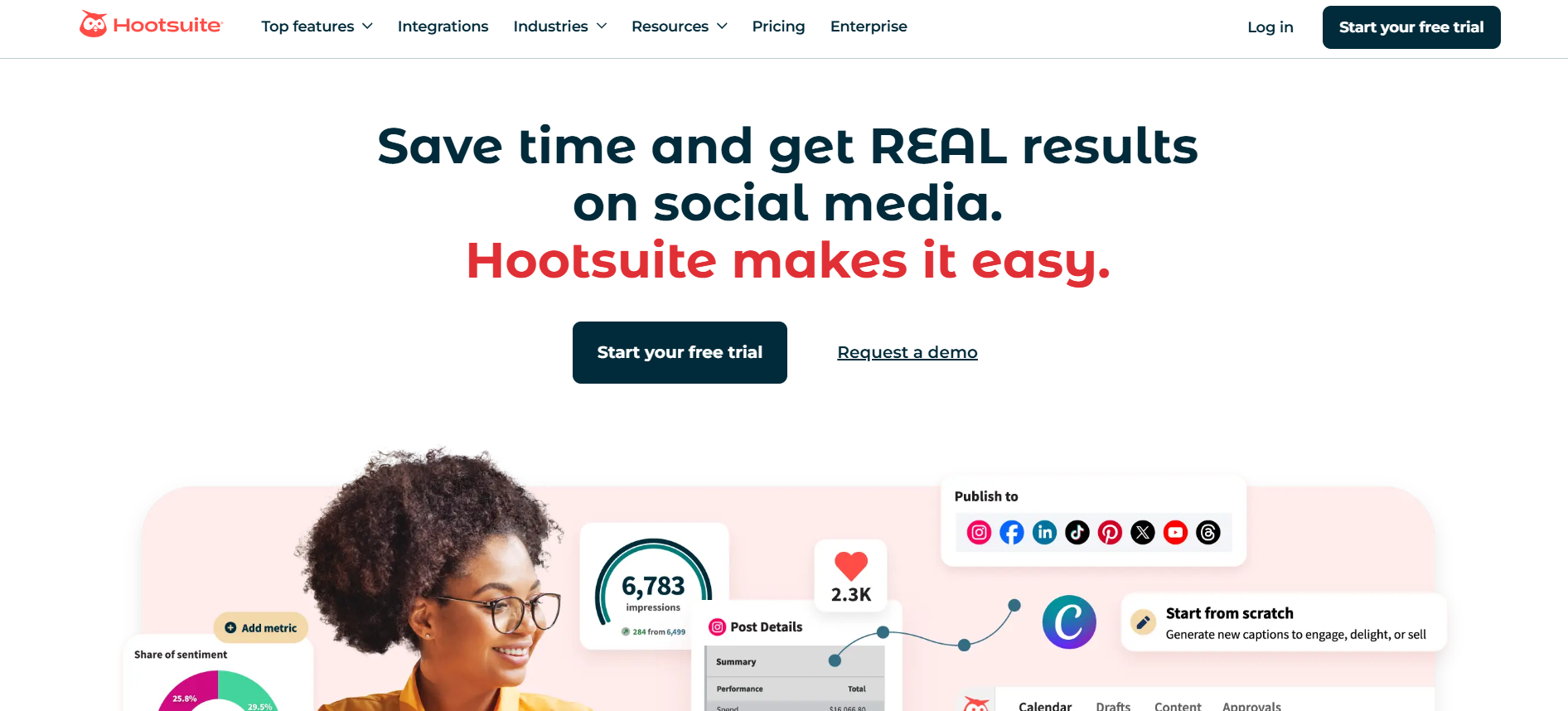 Hootsuite's Homepage