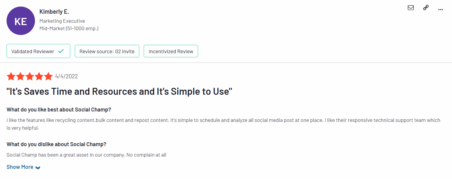 A Social Champ User Highlighted Its Bulk Upload and Content Recycling Feature