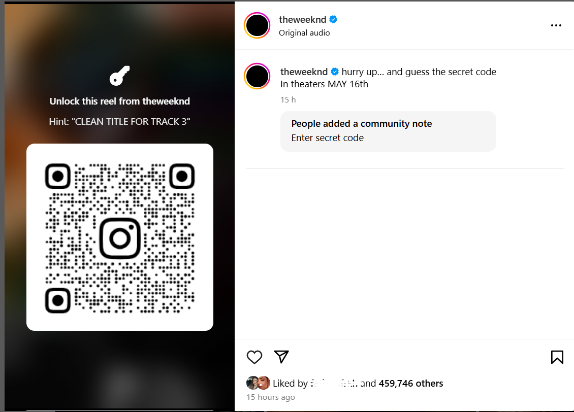The Weeknd’s Instagram Post on The Latest Instagram Feature