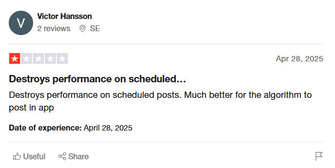 A Buffer User Reviewed About the Negative Experience
