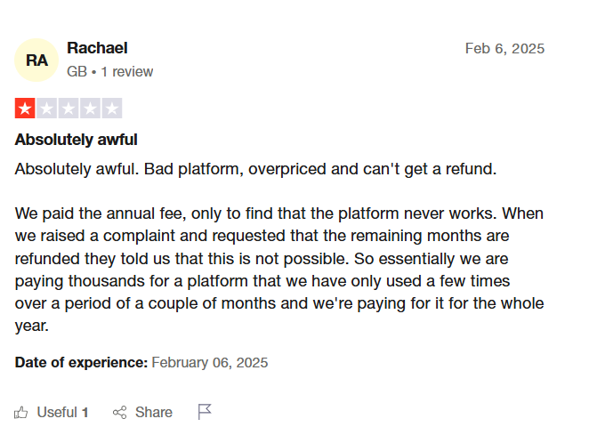 A Hootsuite User Reviewed With a 1-Star Rating