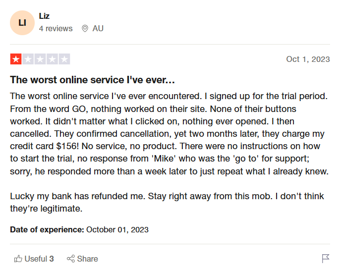 A Sprout Social User Reviewed With a 1-Star Rating on Trustpilot