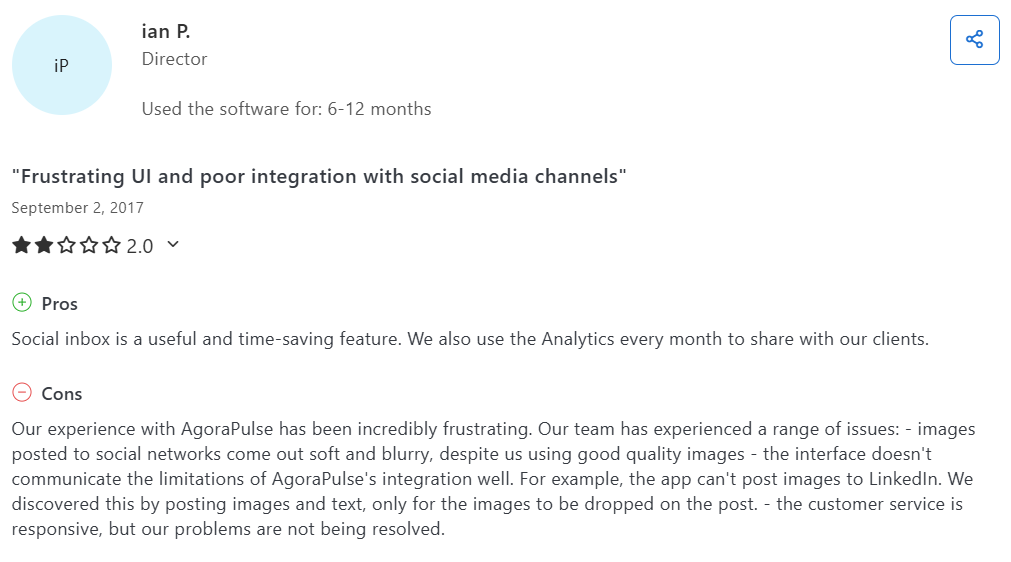 A Review of Agorapulse on Capterra