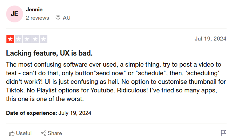 A Review of Sendible on Trustpilot