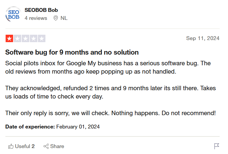 A Review of SocialPilot on Trustpilot
