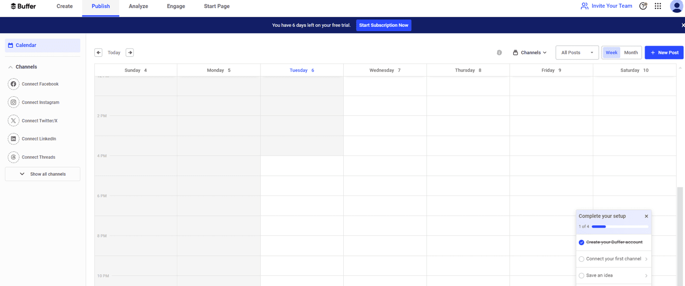 Buffer's Dashboard
