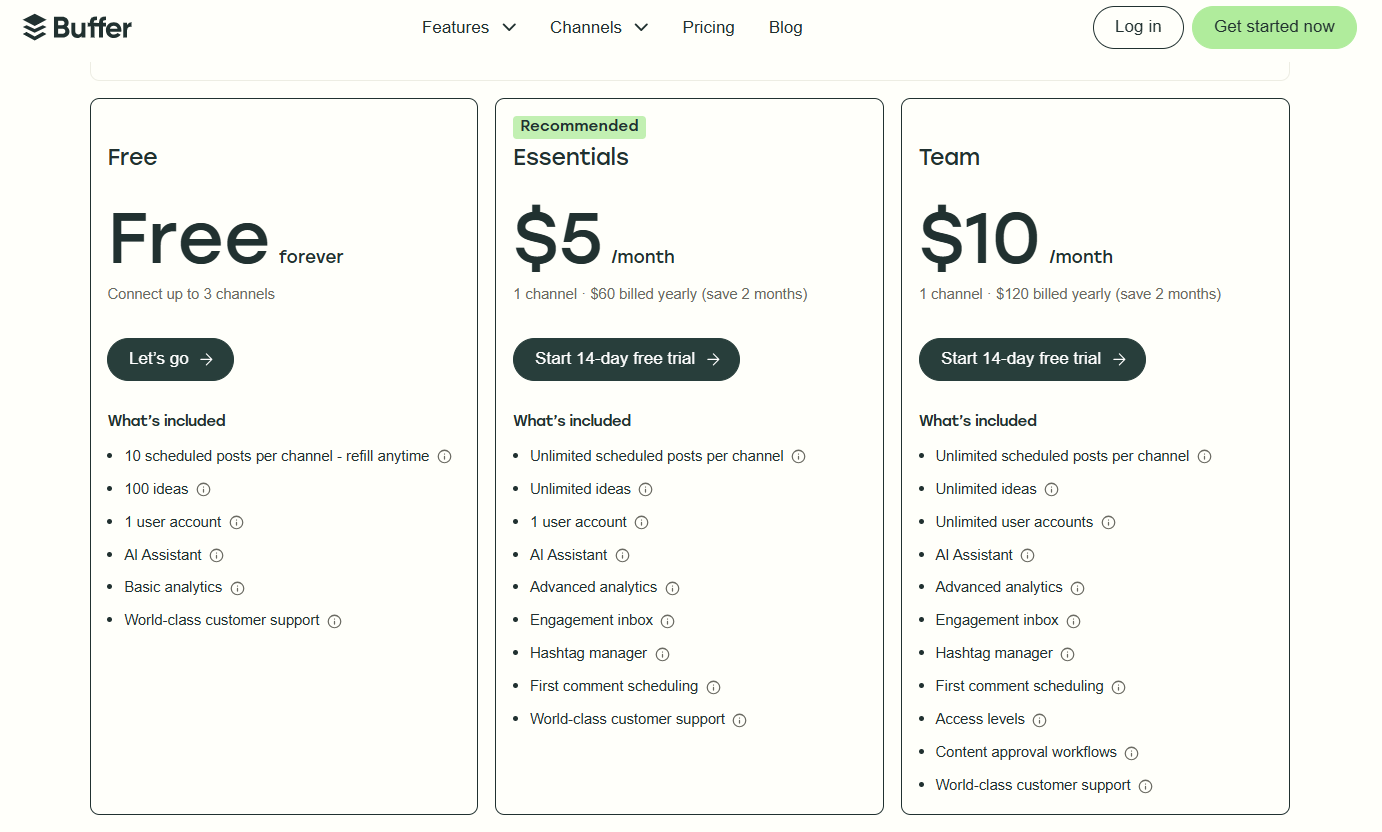 Buffer's Pricing