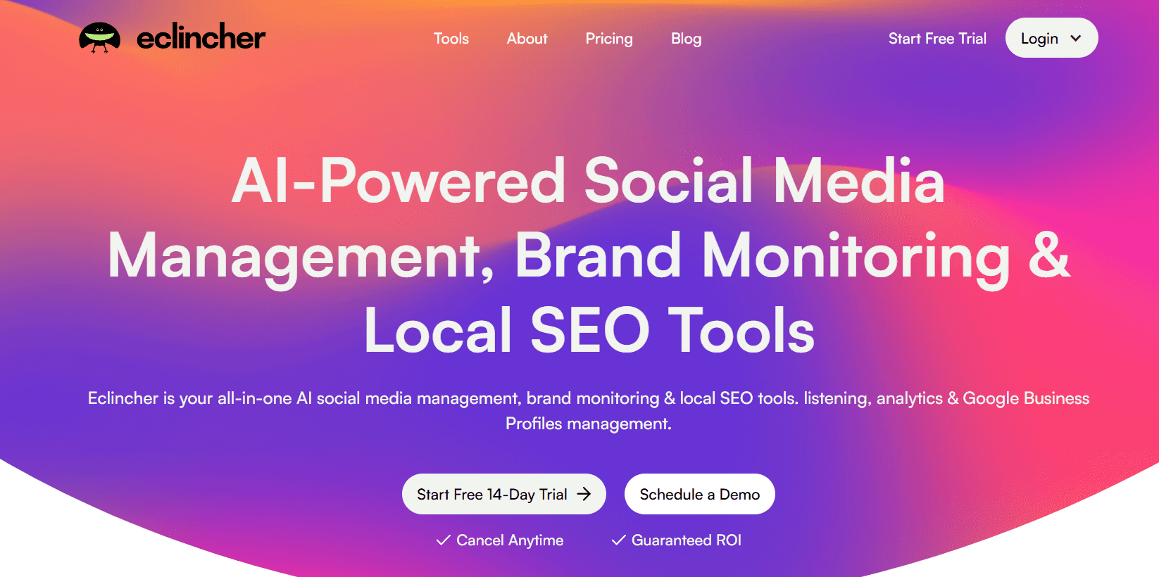 Eclincher's Landing Page