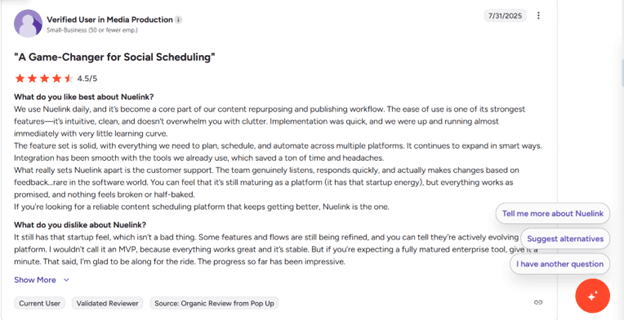 Nuelink Review on G2