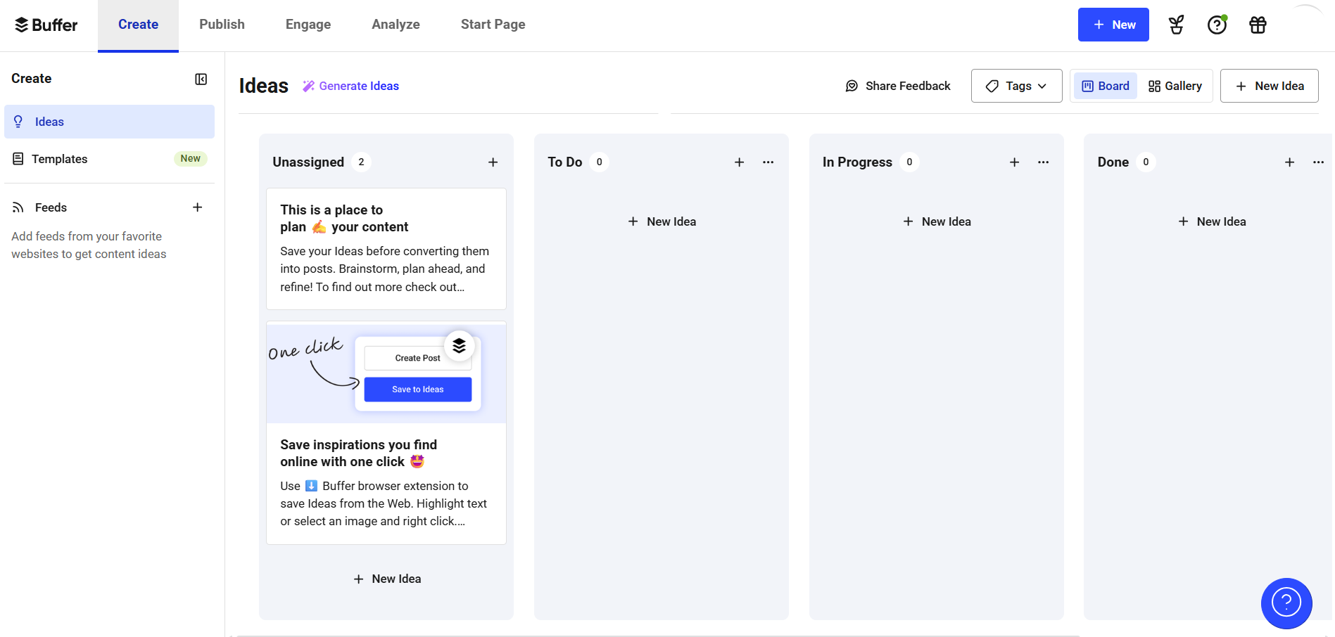Buffer's Dashboard