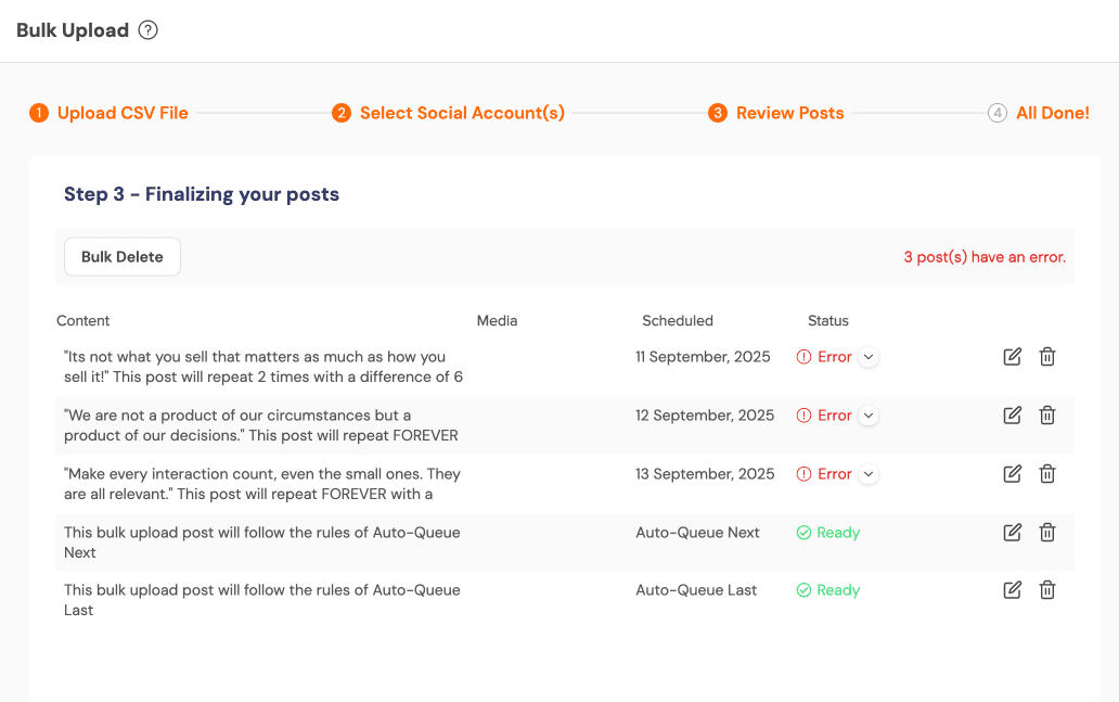 Step 3: Validate Posts