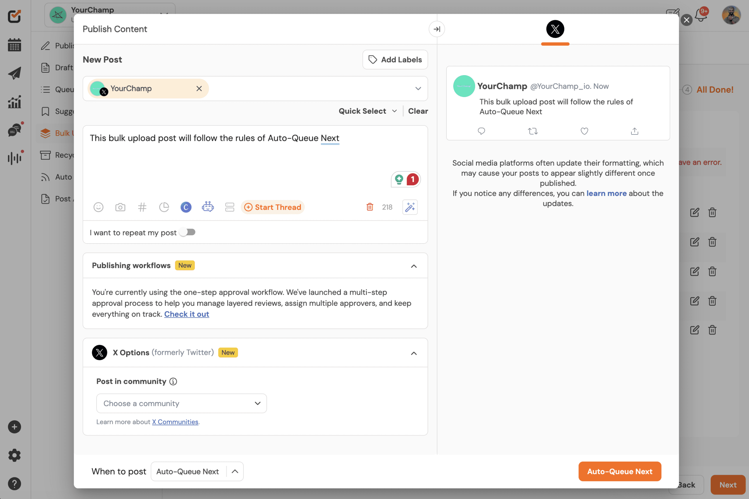 Step 4: Process Bulk Upload