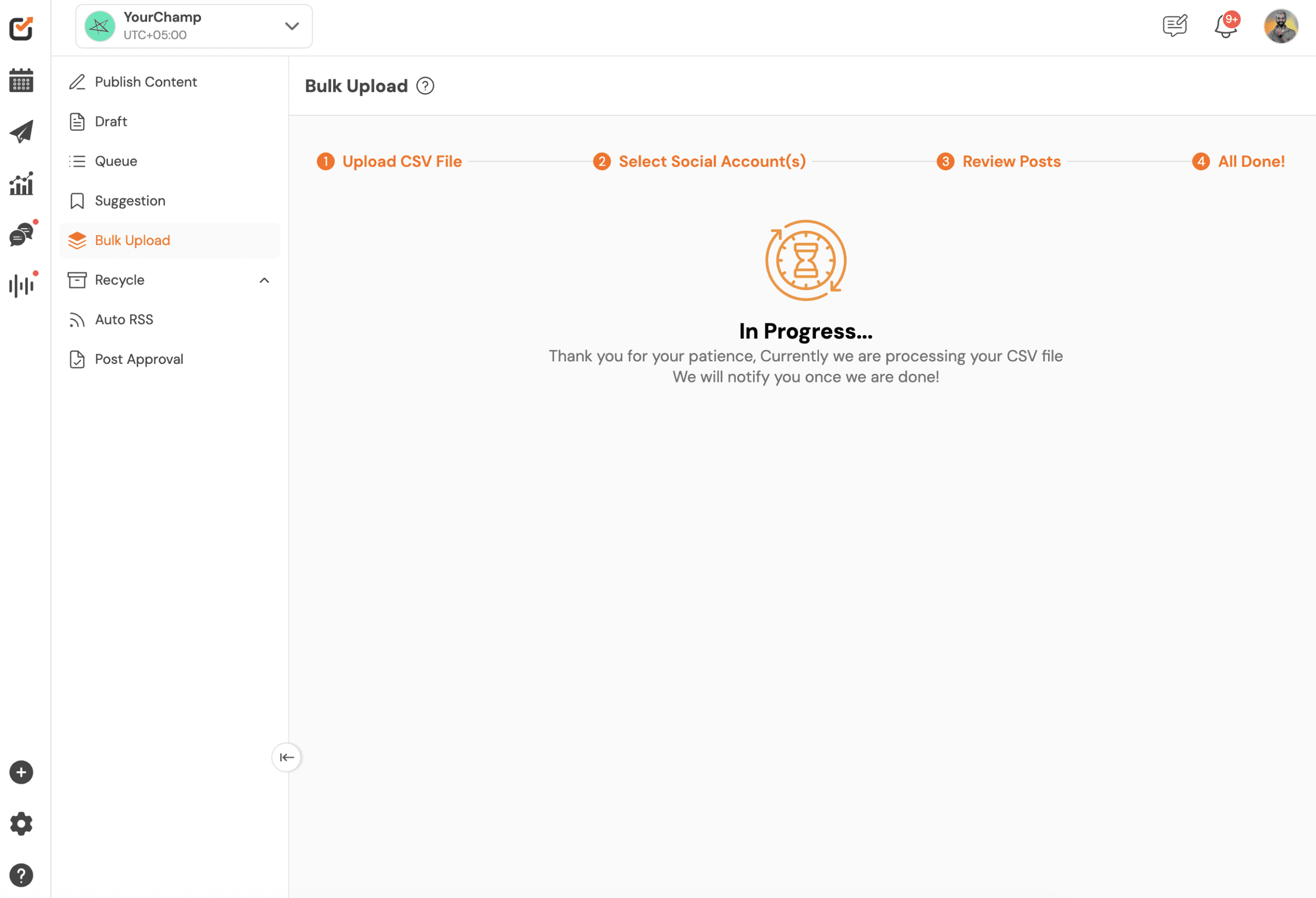 Step 5: Bulk Upload Success