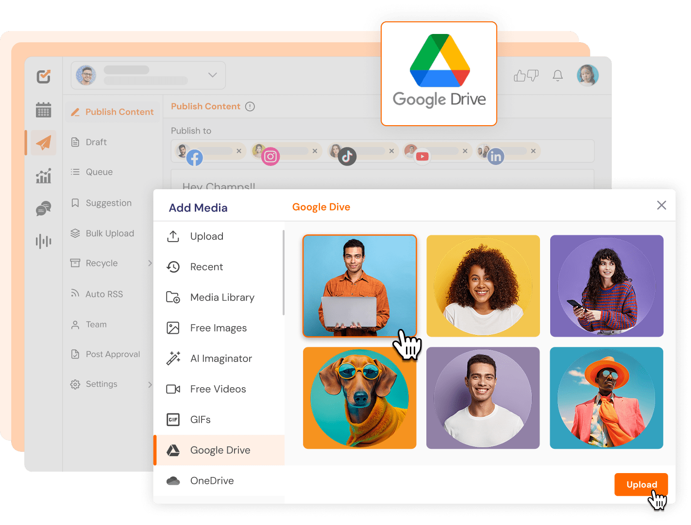 Pick Your Media From Drive While Writing Your Post