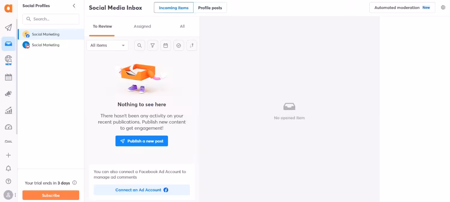 Agorapulse's Dashboard