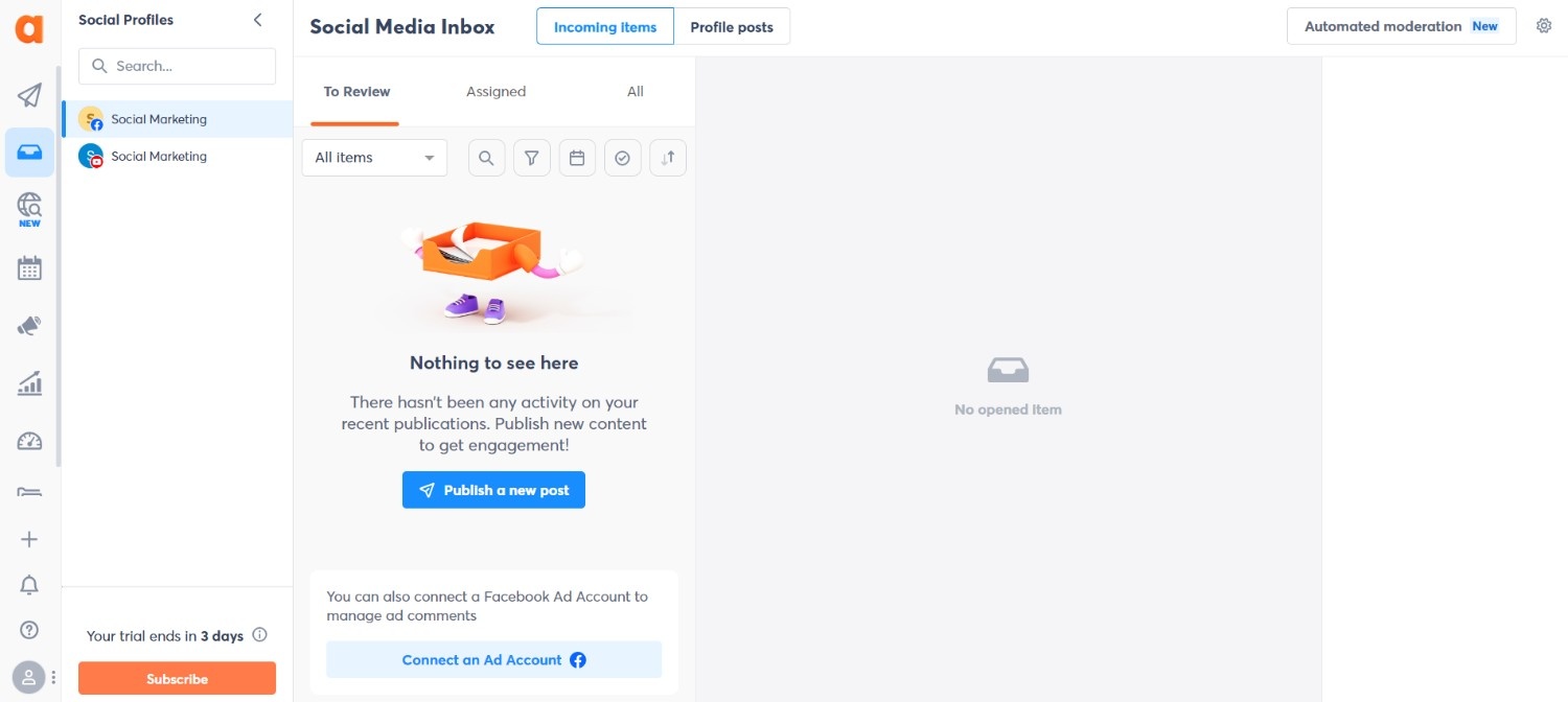 Agorapulse's Dashboard
