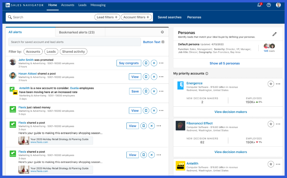 Linkedin sales navigator