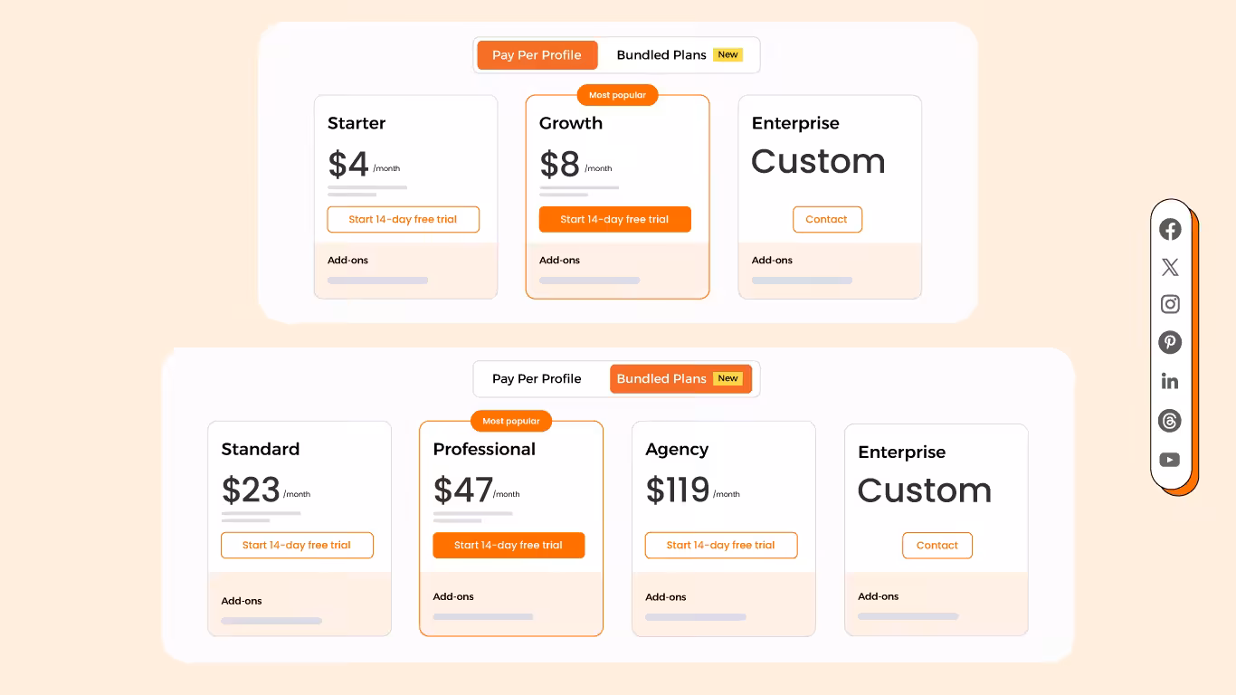 Social Champ's Pricing