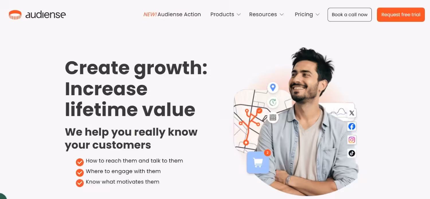 Audiense's Landing Page