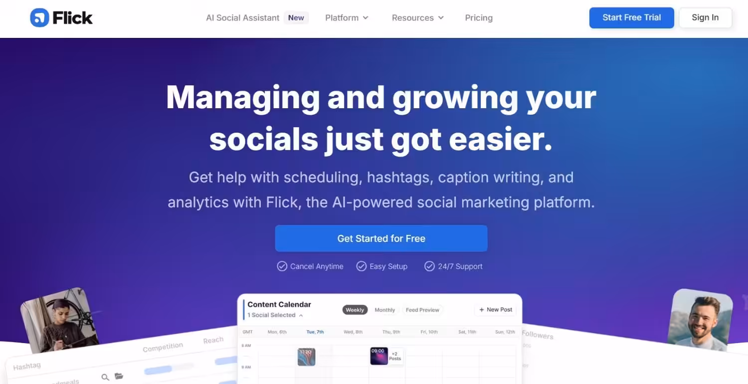 Flick's Landing Page