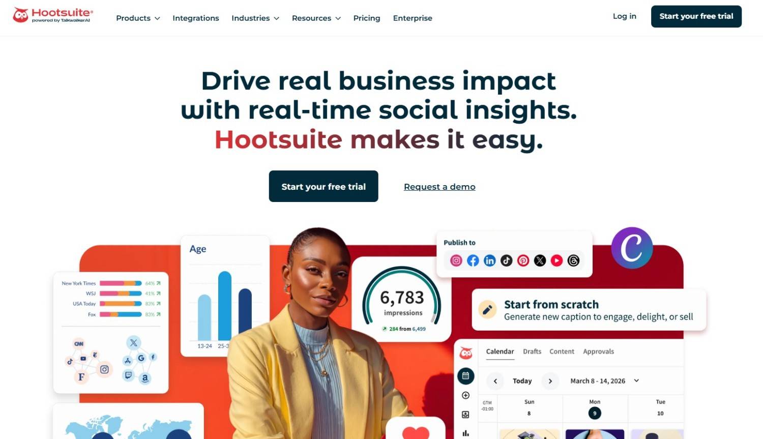 Hootsuite's Landing Page