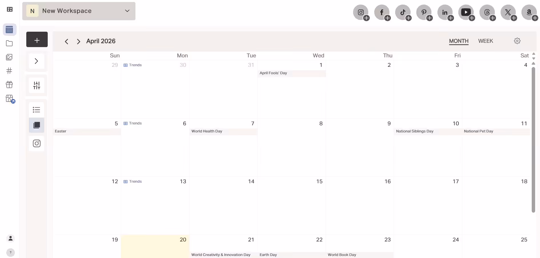 Planoly's Dashboard
