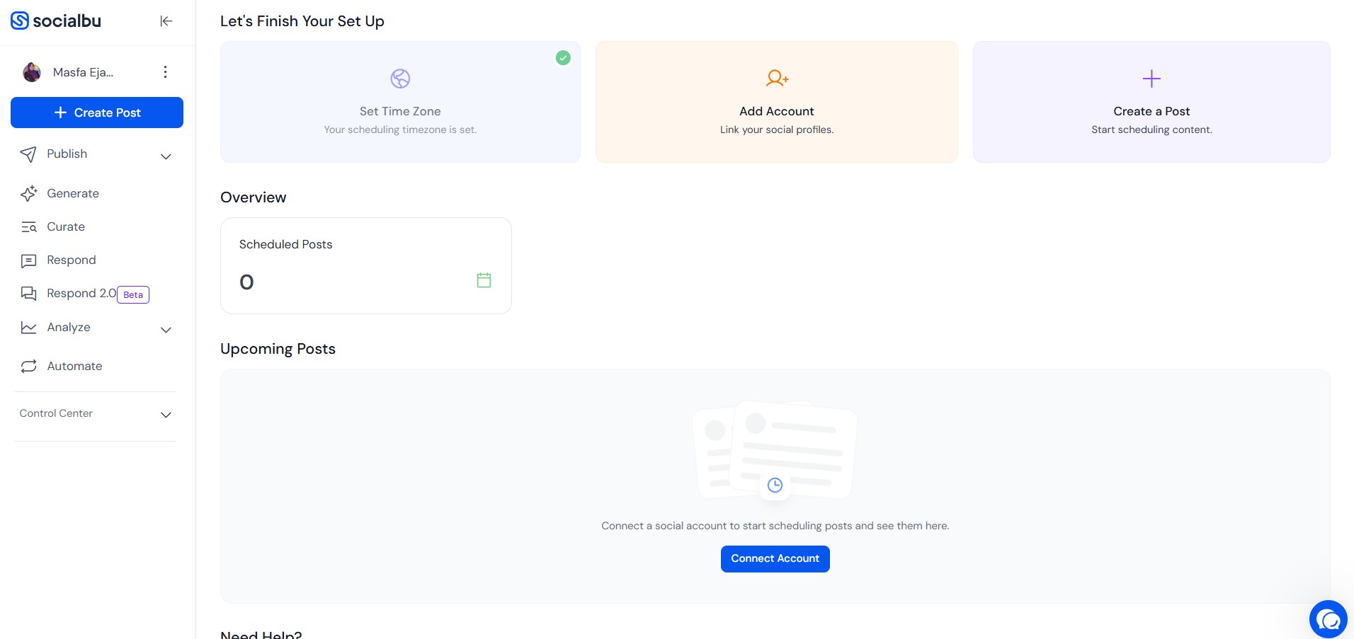 SocialBu's Dashboard