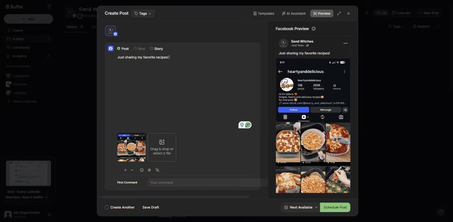 Buffer's Dashboard