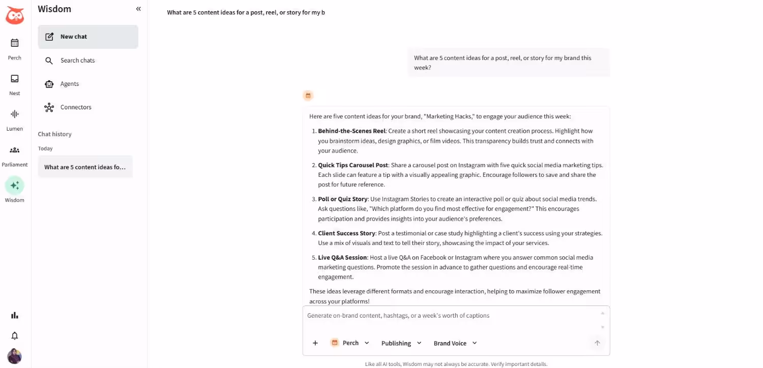 Hootsuite’s AI Agent (Wisdom)
