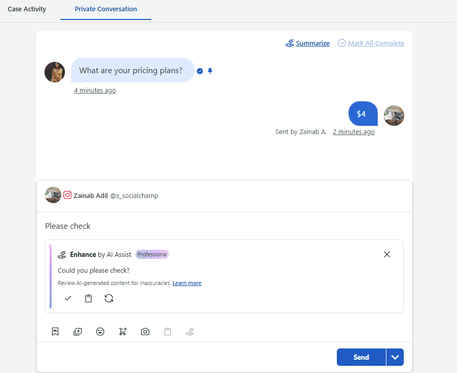 Using AI Assist to Respond in Sprout Social