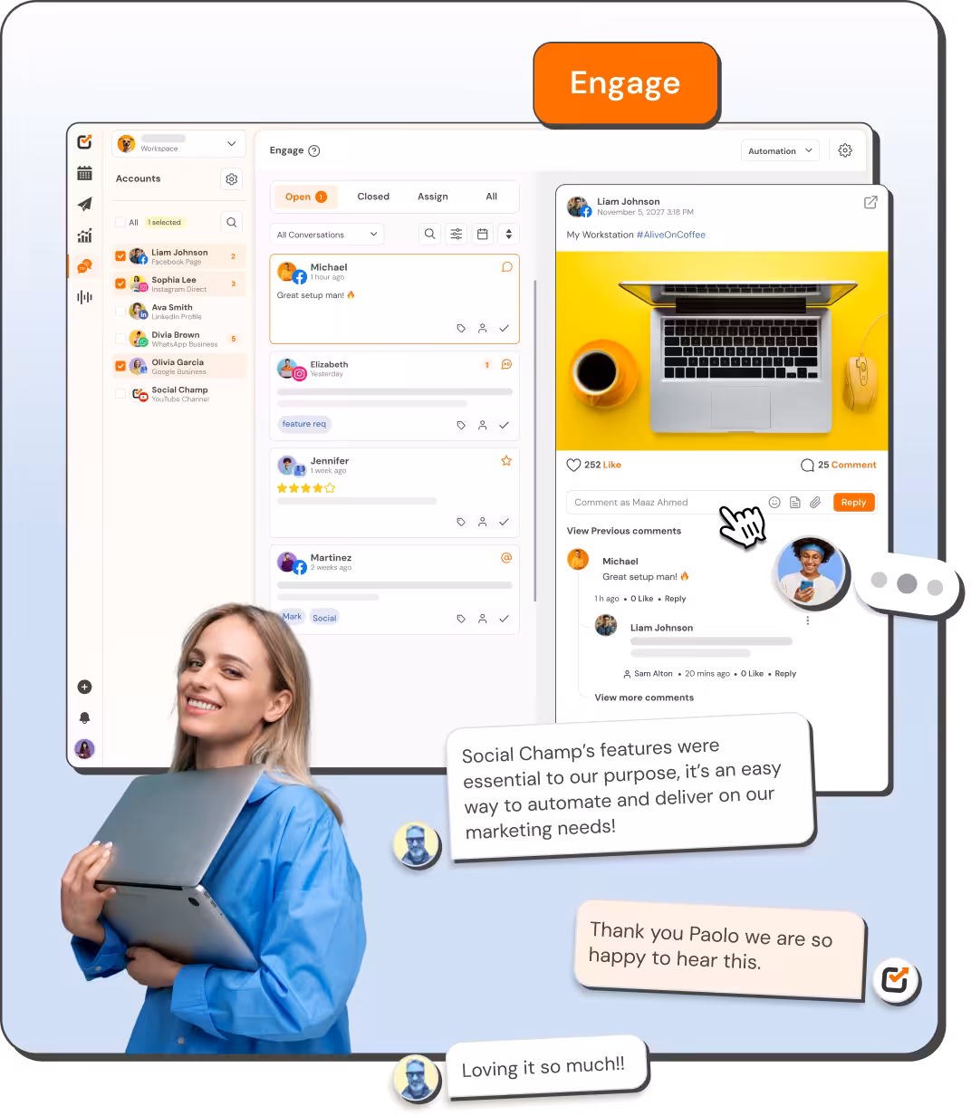 Social Champ social inbox