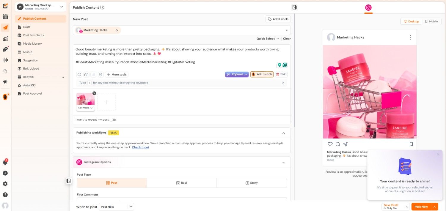 Social Champ's Dashboard