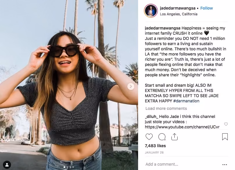 How to Sell on Instagram in 2026 + 15 Instagram Shopping Tips 9 A Screenshot of an Optimized Caption