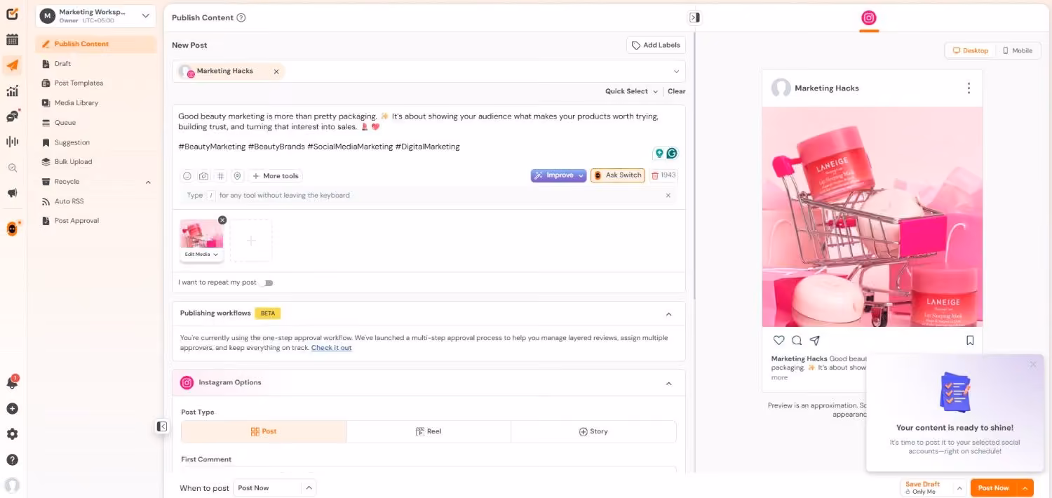 Social Champ's Dashboard