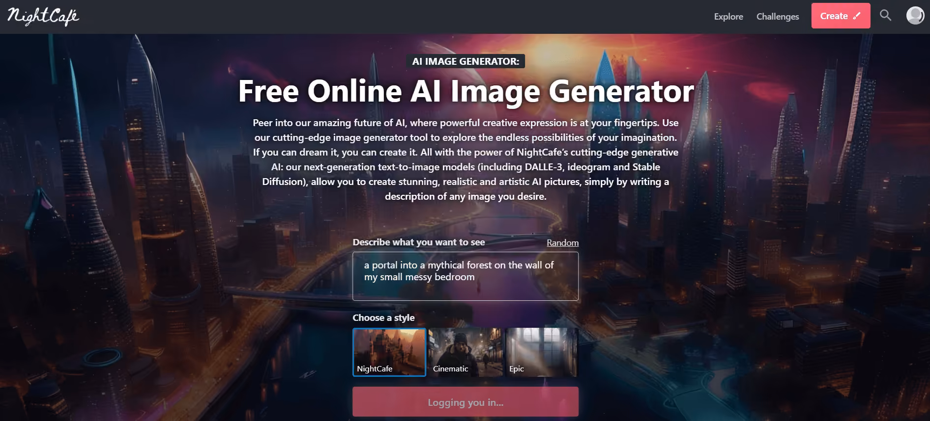 Best AI Content Creation Tools in 2026: Smarter Writing, Visuals & Social Media at Scale 17 NightCafe’s Landing Page